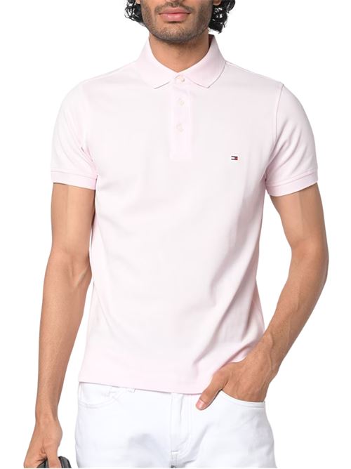 Polo uomo rosa in cotone Tommy Hilfiger | MW0MW17771TOG